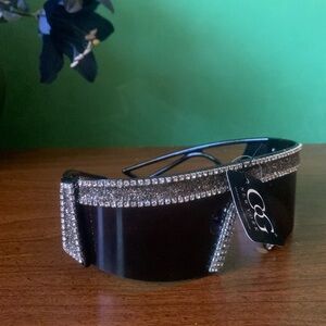 NWT CoG New York Black Rhinestone Shimmer Sunglasses